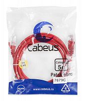 Патч-корд U/UTP кат.5E PC-UTP-RJ45-Cat.5e-2m-RD-LSZH 2xRJ45/8p8c неэкранир. LSZH 2м красн. Cabeus 9515c