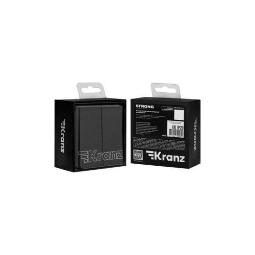 Выключатель для жалюзи 2-кл. СП STRONG MIELE 10А возвратный графит Kranz KR-78-0711-6 фото 7 Выключатель для жалюзи 2-кл. СП STRONG MIELE 10А возвратный графит Kranz KR-78-0711-6 фото 7
