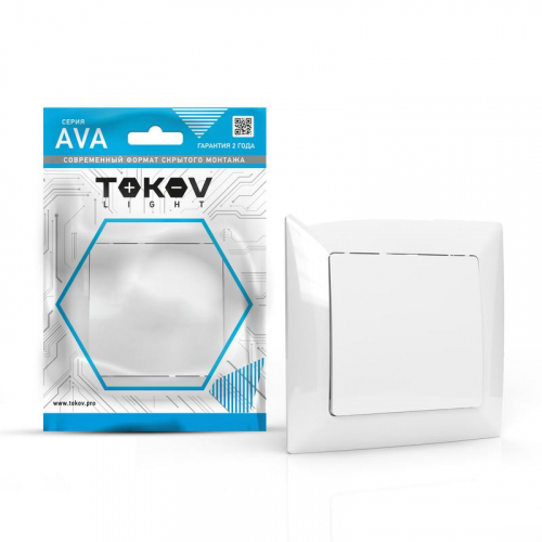 Выключатель 1-кл. СП AVA 10А IP20 в сборе бел. TOKOV ELECTRIC TKL-AV-V1F-C01 Выключатель 1-кл. СП AVA 10А IP20 в сборе бел. TOKOV ELECTRIC TKL-AV-V1F-C01