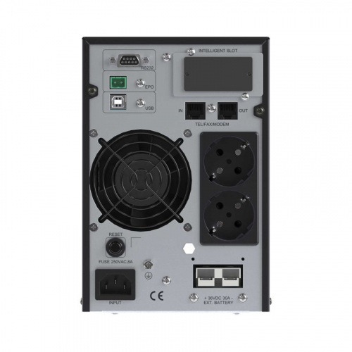 Источник бесперебойного питания онлайн для Small Tower 1000В.А/900Вт 1/1 2хSchuko EPO USB RS-232 RJ45 без АКБ 7А.ч DKC SMALLT1A0PS фото 4