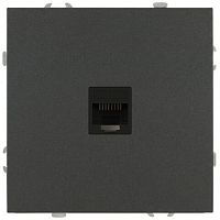 Розетка информационная 1-м СП Galaxy RJ45 16А IP20 250В графит Эра Б0070745
