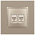 Розетка компьютерная 2-м Elegance 14-3108-04 RJ45 IP20 механизм шампань Эра Б0034311