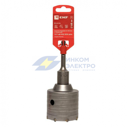 Коронка буровая по бетону с оснасткой TCT-68 М22 SDS-plus Master EKF tct-68-m22 Коронка буровая по бетону с оснасткой TCT-68 М22 SDS-plus Master EKF tct-68-m22