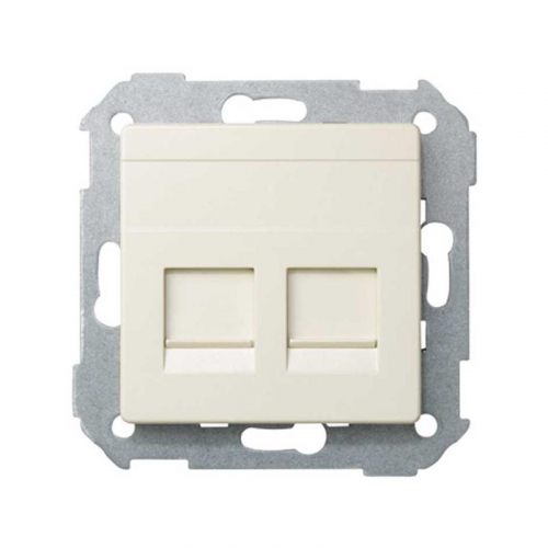 Адаптер на 2 RJ45 коннектора Simon82 защ. шторки сл. кость Simon 82006-31 Адаптер на 2 RJ45 коннектора Simon82 защ. шторки сл. кость Simon 82006-31