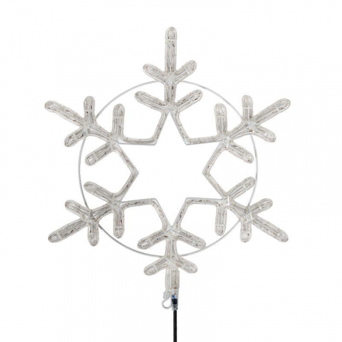 Фигура светодиодная "Снежинка большая" 55х55см 180LED тепл. бел. 22Вт 220-240В IP65 дюралайт Neon-Night 501-324 фото 3 Фигура светодиодная "Снежинка большая" 55х55см 180LED тепл. бел. 22Вт 220-240В IP65 дюралайт Neon-Night 501-324 фото 3