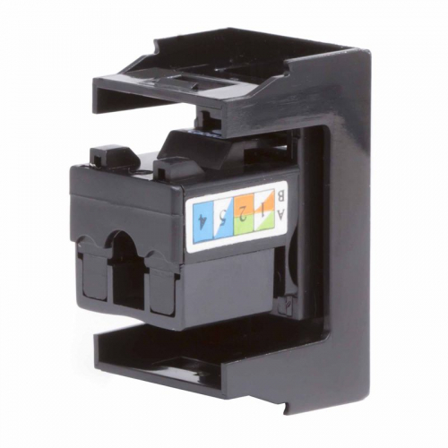 Розетка компьютерная 1-м 1мод. Viva RJ45 кат.6 черн. DKC 45258 фото 3