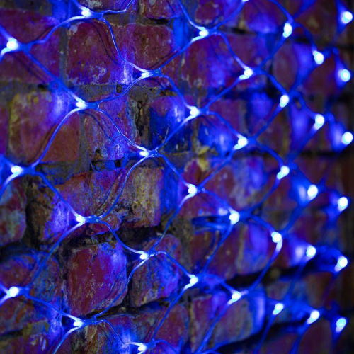 Гирлянда светодиодная "Сеть" 2х1.5м 288LED син. 24Вт 230В IP65 свечение с динамикой провод ПВХ прозр. Neon-Night 215-043 фото 2