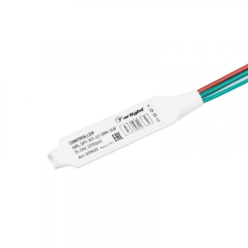 Контроллер ARL-SPI-301-62-DIM-SUF (5-24В 3200pix) IP20 пластик Arlight 039632 Контроллер ARL-SPI-301-62-DIM-SUF (5-24В 3200pix) IP20 пластик Arlight 039632