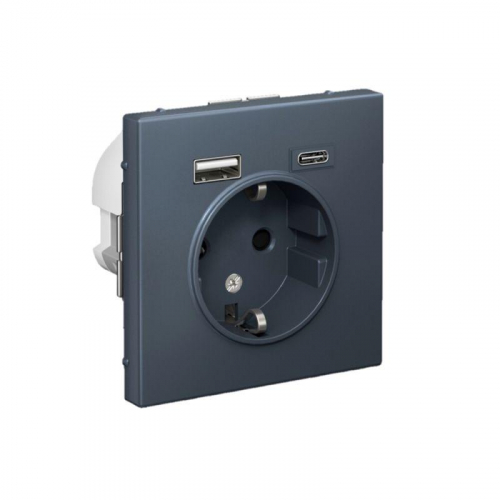 Розетка ArtGallery 16А с 2-мя заряд. устройствами USB A+C 5В/2.4А/3А 2х5В/1.5А механизм грифель SE GAL000732 фото 5 Розетка ArtGallery 16А с 2-мя заряд. устройствами USB A+C 5В/2.4А/3А 2х5В/1.5А механизм грифель SE GAL000732 фото 5