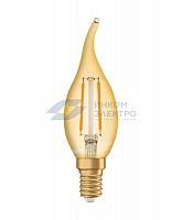 Лампа светодиодная филаментная Vintage 1906 2.5W/824230VFILGDE14 BA LCBA22 2.5Вт 2400К тепл. бел. E14 220лм 220-240В (замена 22Вт) прозр. стекло OSRAM 4058075293236