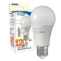 Лампа светодиодная ILED-SMD2835-A60-14-1100-230-4-E27 A60 14Вт E27 4000К нейтр. бел. IONICH 1623
