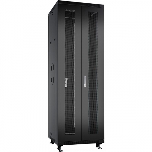 Шкаф монтажный телекоммуникационный напольн. ND-05C-42U60/120-BK 19дюйм 42U 600х1200х2055мм для распределит. и серверн. оборудования; передн. и задн. двойн. перфорир. двери ручки с замком RAL 9004 черн. Cabeus 9751c Шкаф монтажный телекоммуникационный напольн. ND-05C-42U60/120-BK 19дюйм 42U 600х1200х2055мм для распределит. и серверн. оборудования; передн. и задн. двойн. перфорир. двери ручки с замком RAL 9004 черн. Cabeus 9751c