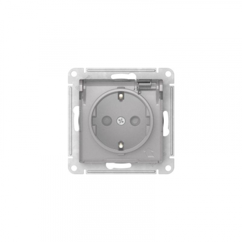 Розетка AtlasDesign Aqua 16А IP44 с заземл. защ. шторки с прозр. крышкой быстрозажим. клем. механизм алюм. SE ATN440346S фото 4
