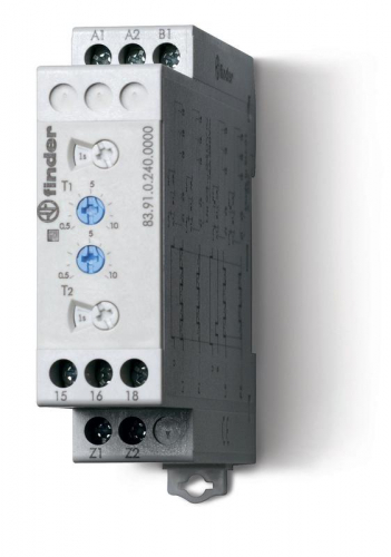 Таймер модульный мультифункциональный (LI LE PI PE) 24…240В AC/DC 1CO 16А 22.5мм регулировка времени 0.05с…10дней IP20 FINDER 839102400000 Таймер модульный мультифункциональный (LI LE PI PE) 24…240В AC/DC 1CO 16А 22.5мм регулировка времени 0.05с…10дней IP20 FINDER 839102400000
