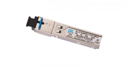 Модуль SFP WDM 1.25Гбит/с одно волокно SM SC Tx:1310/Rx:1550 нм DDM 8 дБ (до 3км) NIKOMAX GL-OT-SG08SC1-1310-1550-D Модуль SFP WDM 1.25Гбит/с одно волокно SM SC Tx:1310/Rx:1550 нм DDM 8 дБ (до 3км) NIKOMAX GL-OT-SG08SC1-1310-1550-D