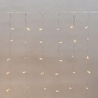 Гирлянда светодиодная "Светодиодный Дождь" 2х3м 300LED тепл. бел. 8.5Вт 230В IP44 эффект мерцания прозр. провод Neon-Night 235-556