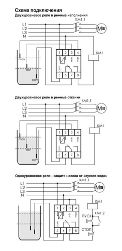 Реле уровня жидкости PZ-827 (одно-; двухуровн. реле; регулир. чувствительность; регулир. задержка переключения; 2 модуля; датчик в комплекте PZ2 (одно-; двух уровневое реле); монтаж на DIN-рейку) F&F EA08.001.014 фото 2