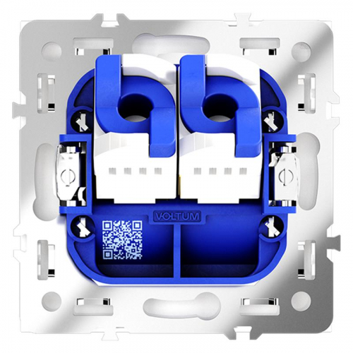 Розетка компьютерная 2-м СП S70 RJ45 + RJ45 кат.6 механизм кашемир Voltum VLS060203 фото 4