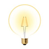 Лампа светодиодная LED-G125-8W/GOLDEN/E27 GLV21GO Vintage форма "шар" зол. колба упак. картон Uniel UL-00002358