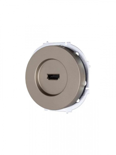 Розетка HDMI 1-м СП OSEN механизм титан LEZARD 743-3788-203 фото 2