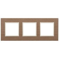 Рамка 3-м 14-5303-07 дерево Elegance ясень+сл. кость ЭРА Б0034578