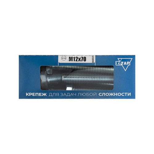 Болт с шестигранной головкой М12х70 DIN 933 оцинк. (уп.10шт) Tech-Krep/Zitar 126530 Болт с шестигранной головкой М12х70 DIN 933 оцинк. (уп.10шт) Tech-Krep/Zitar 126530