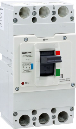 Выключатель автоматический PRO.KVANT TM-400S 3P 315А 50кА в литом корпусе с термомагнит. расцеп. Контактор KV0000106 Выключатель автоматический PRO.KVANT TM-400S 3P 315А 50кА в литом корпусе с термомагнит. расцеп. Контактор KV0000106