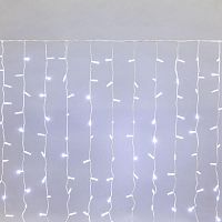 Гирлянда светодиодная "Светодиодный Дождь" 2х1.5м 300LED бел. 23Вт 230В IP65 постоян. свечение провод бел. (нужен шнур питания 303-500-1) Neon-Night 235-115