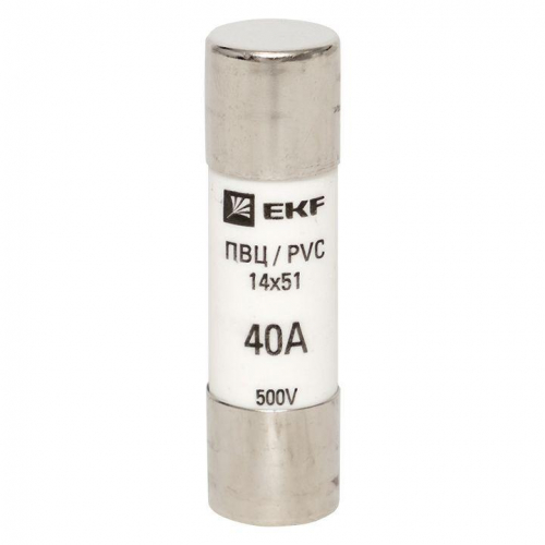 Вставка плавкая цилиндрическая ПВЦ 14х51 40А EKF pvc-14x51-40 фото 2