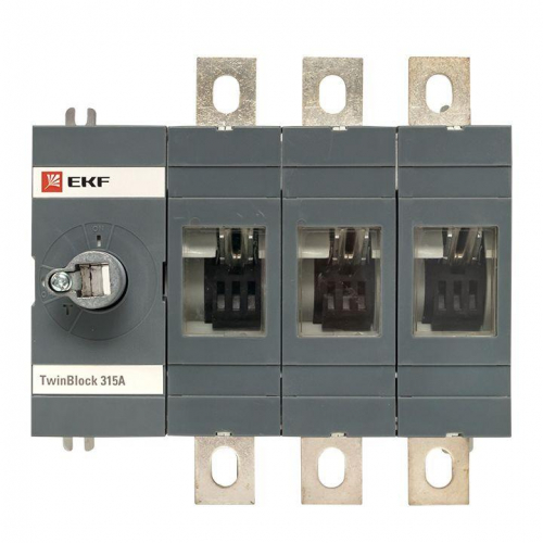 Рубильник 4п 315А без рукоятки управления TwinBlock EKF tb-s-315-4p фото 2