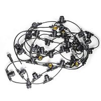 Гирлянда UDL-K111 80/E27/20M IP65 BLACK BELT-LIGHT Белт-Лайт 20м + 1.5м сетевой шнур. 80 патронов E27 шаг 25см черн. Uniel UL-00006441