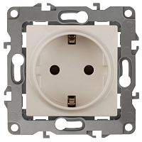 Розетка 1-м СП Эра12 12-2101-02 16А IP20 16AX 250В 2P+E Schuko механизм сл. кость Эра Б0014676