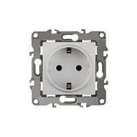 Розетка 1-м СП Эра12 12-2001-01 16А IP20 16AX 250В 2P+E Schuko без монтаж. лапок механизм бел. Эра Б0014681
