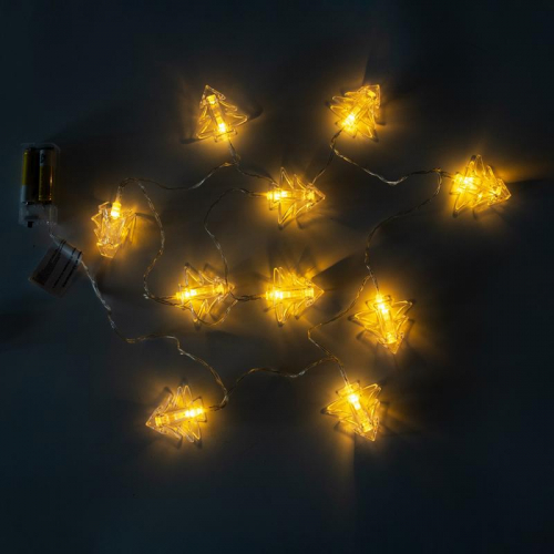 Гирлянда светодиодная "Елочка" ILD-10WW-BO-PNTR 1.4м 10LED IP20 элементы питания 2хAA SHLights 4690601047243 Гирлянда светодиодная "Елочка" ILD-10WW-BO-PNTR 1.4м 10LED IP20 элементы питания 2хAA SHLights 4690601047243