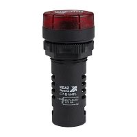 Зуммер с пульсирующим сигналом OptiSignal Compact D22 С7-B-M4FL красн. с подсветкой 230В AC/DC КЭАЗ 362174