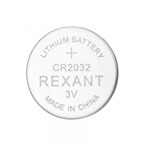 Элемент питания литиевый CR2032 3В (блист.5шт) Rexant 39-1108