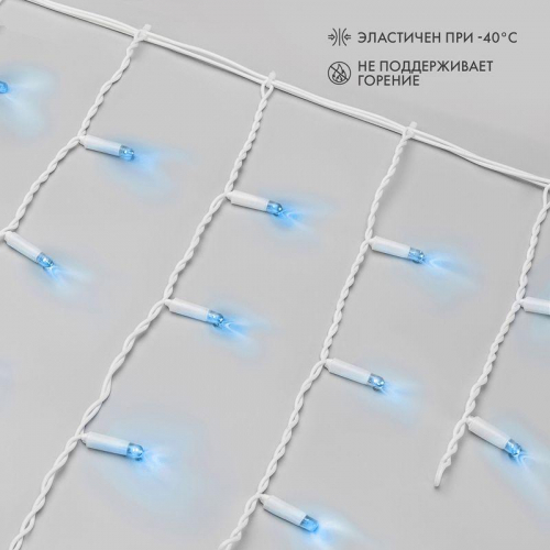 Гирлянда светодиодная "Айсикл" (бахрома) 5.6х0.9м 240LED син. 16Вт 230В IP67 провод каучук бел. Neon-Night 255-283 фото 2 Гирлянда светодиодная "Айсикл" (бахрома) 5.6х0.9м 240LED син. 16Вт 230В IP67 провод каучук бел. Neon-Night 255-283 фото 2