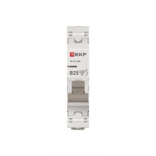 Выключатель автоматический модульный 1п B 25А 4.5кА ВА 47-63N PROxima EKF M634125B фото 4