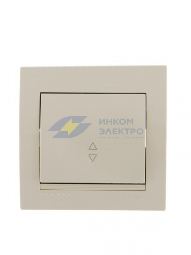 Переключатель проходной 1-кл. СП Deriy 10А крем. LEZARD 702-0303-105