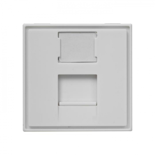 Панель лицевая 1 порт 45х45 Keystone шторка SUPRLAN 10-0304 фото 2