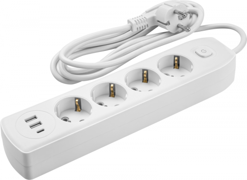 Удлинитель 4х1.8м с заземл. 10А IP20 90 841 OPE-USB-04-180-ESC-3x1 USB 2xType-A + Type-C с кнопкой ОНЛАЙТ 90841 Удлинитель 4х1.8м с заземл. 10А IP20 90 841 OPE-USB-04-180-ESC-3x1 USB 2xType-A + Type-C с кнопкой ОНЛАЙТ 90841