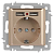 Розетка 1-м СП Accent 6-410-04 16А IP20 250В P+E Schuko + 2хUSB защ. шторки шампань Intro Б0063696