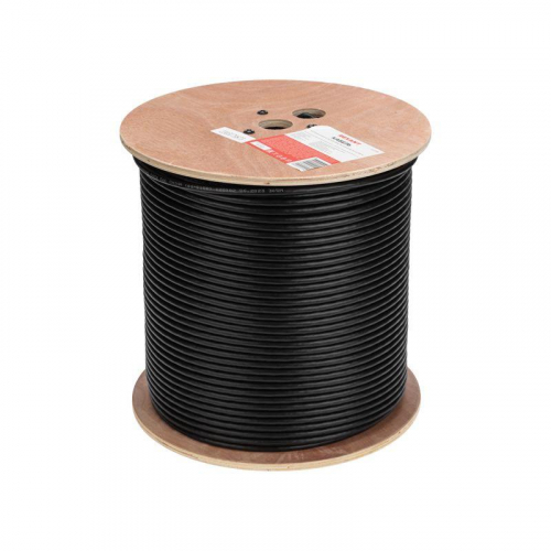 Кабель витая пара F/UTP кат.6 4PR 23AWG solid PE OUTDOOR черн. (м) Rexant 01-0158 фото 3