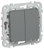 Выключатель 2-кл. СП FLITE ВС12-1-0-ФлМА 10А механизм мокрый асфальт IEK FI-V20-0-10-1-K80