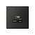 Розетка USB ArtGallery тип C 65Вт QC PD высокоскор. ЗУ механизм базальт SE GAL001427