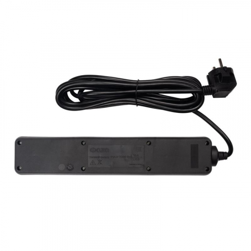 Удлинитель с сетевым фильтром 5х3м с заземл. 10А IP20 FOP-05GS-300 2.2кВт ПВС 3х0.75 с выкл. черн. ФАZА 5007642 фото 3 Удлинитель с сетевым фильтром 5х3м с заземл. 10А IP20 FOP-05GS-300 2.2кВт ПВС 3х0.75 с выкл. черн. ФАZА 5007642 фото 3