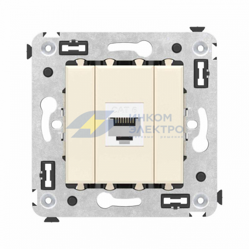 Механизм розетки компьютерной 1-м СП Avanti &amp;amp;quot;Ванильная дымка&amp;amp;quot; RJ45 кат.6 DKC 4405693