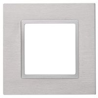 Рамка 1-м 14-5201-03 металл Elegance алюм.+алюм. ЭРА Б0034541