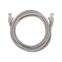 Патч-корд U/UTP CAT 5e RJ45-RJ45 26AWG LSZH сер. 3м Rexant 02-0100-3