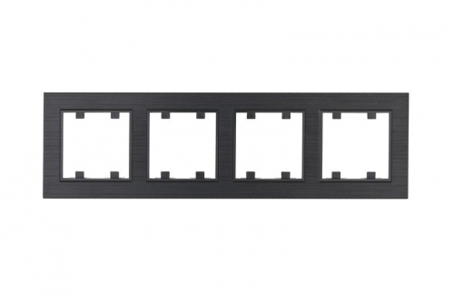 Рамка 4-м Karea LINE STAR дым. металлик Makel 86050704